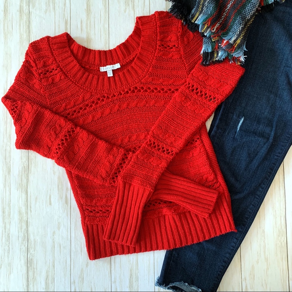 dELiA*s | Red Cable Knit Sweater